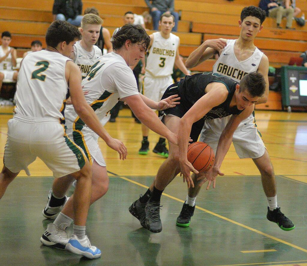 SUMNER FOWLER/FOR THE ARGUS-COURIERAn agressive ball-hounding defense in the second half wasn't enough for Casa Grande in a loss to Maria Carrillo.
