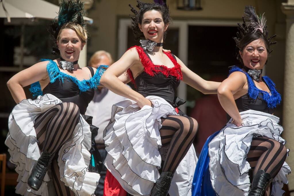 Les Belles Can-can perform during annual Bastille Day celebrations at Chateau St. Jean in Kenwood last weekend. Events such as this have many asking if their connection with agriculture is too remote under county plan guidelines. (Jeremy Portje/Press-Democrat)