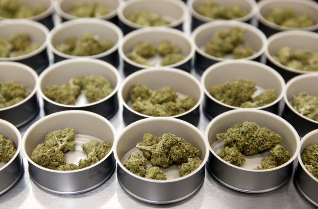 Marijuana dispensaries in Napa were approved for sales to recreational users for the first time this year. (Beth Schlanker/ The Press Democrat)