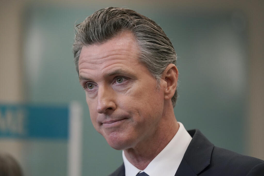 California Gov. Gavin Newsom speaks at a news conference in Oakland, Calif., on July 26, 2021. (AP Photo/Jeff Chiu, File)