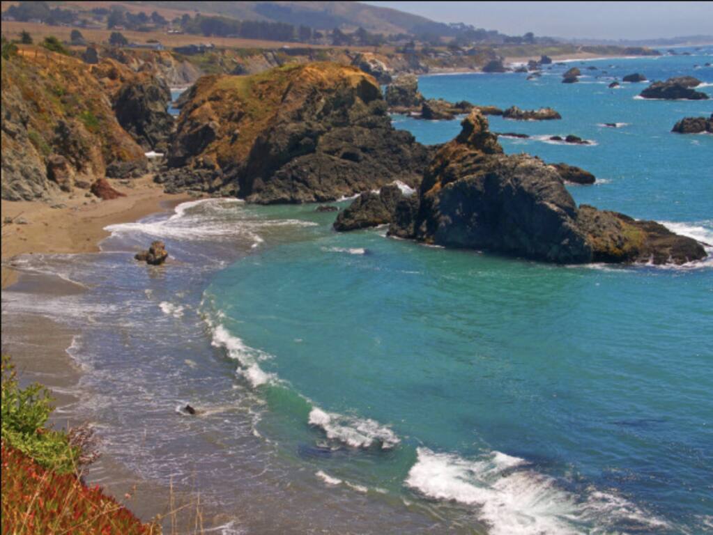 Gleason Beach can be reached from steep trail south of Duncans Landing along the Sonoma County coast.