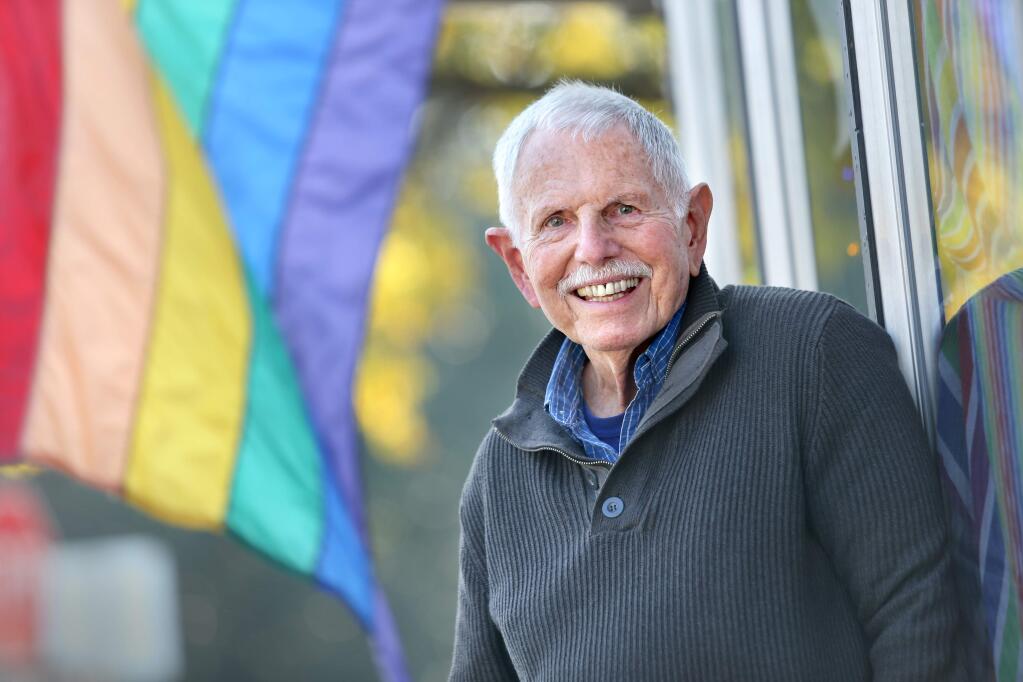 Gary 'Buz' Hermes teaches a class titled 'Aging Gayfully' for the Santa Rosa Junior College Older Adults Program. Photo taken in Santa Rosa on Thursday, January 31, 2019. (BETH SCHLANKER/ The Press Democrat)