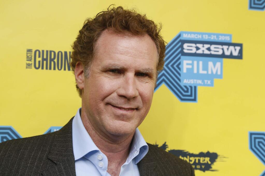 FILE - In this Monday, March 16, 2015 file photo, Will Ferrell walks the red carpet for the world premiere of 'Get Hard' during the South by Southwest Film Festival in Austin, Texas. Ferrell and Kristen Wiig said Thursday, April 2, 2015, they are abandoning plans for a Lifetime TV movie after the secret project became public. (Photo by Jack Plunkett/Invision/AP, File)