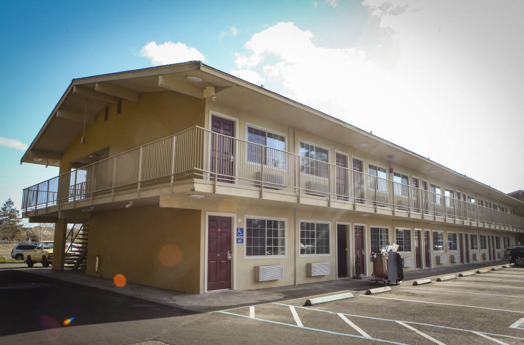 The 60-room Americas Best Value Inn in north Petaluma is targeted for permanent supportive housing in a partnership with Burbank Housing, Sonoma County and the state Project Homekey grant program. Monday, February 21, 2022._Petaluma, CA, USA._(CRISSY PASCUAL/ARGUS-COURIER STAFF)