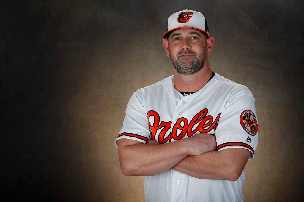 Baltimore Orioles manager Brandon Hyde, a Santa Rosa native.