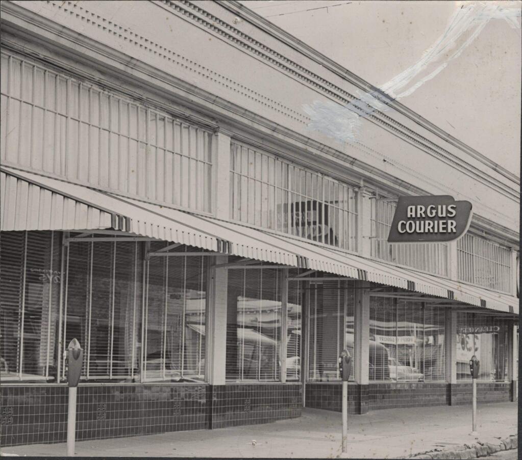 The Petaluma Argus-Courier has been publishing in some iteration since 1858. In 1928 the morning Courier and evening Argus were combined, giving the paper its current name. (SONOMA COUNTY LIBRARY)