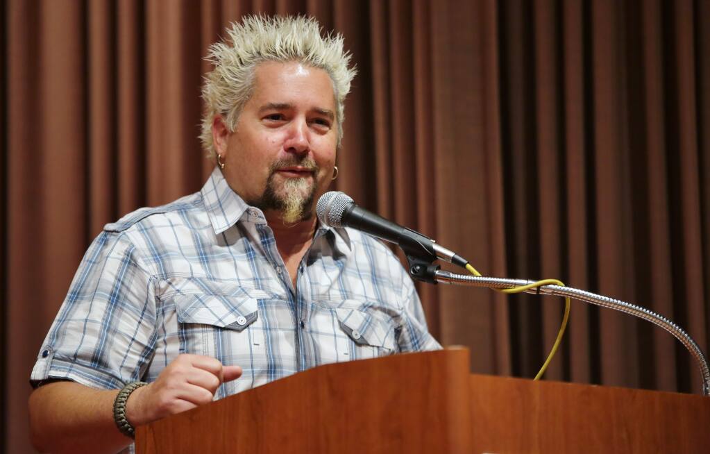 Small Business Week was celebrated with a breakfast at the Flamingo Hotel in Santa Rosa, with Guy Fieri as speaker, Tuesday, May 5, 2015. (photo by Will Bucquoy)
