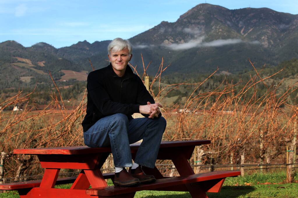 (File photo) Tim Carl of Knights Bridge Winery on his 50-acre Knights Valley property, Dec. 18, 2009.