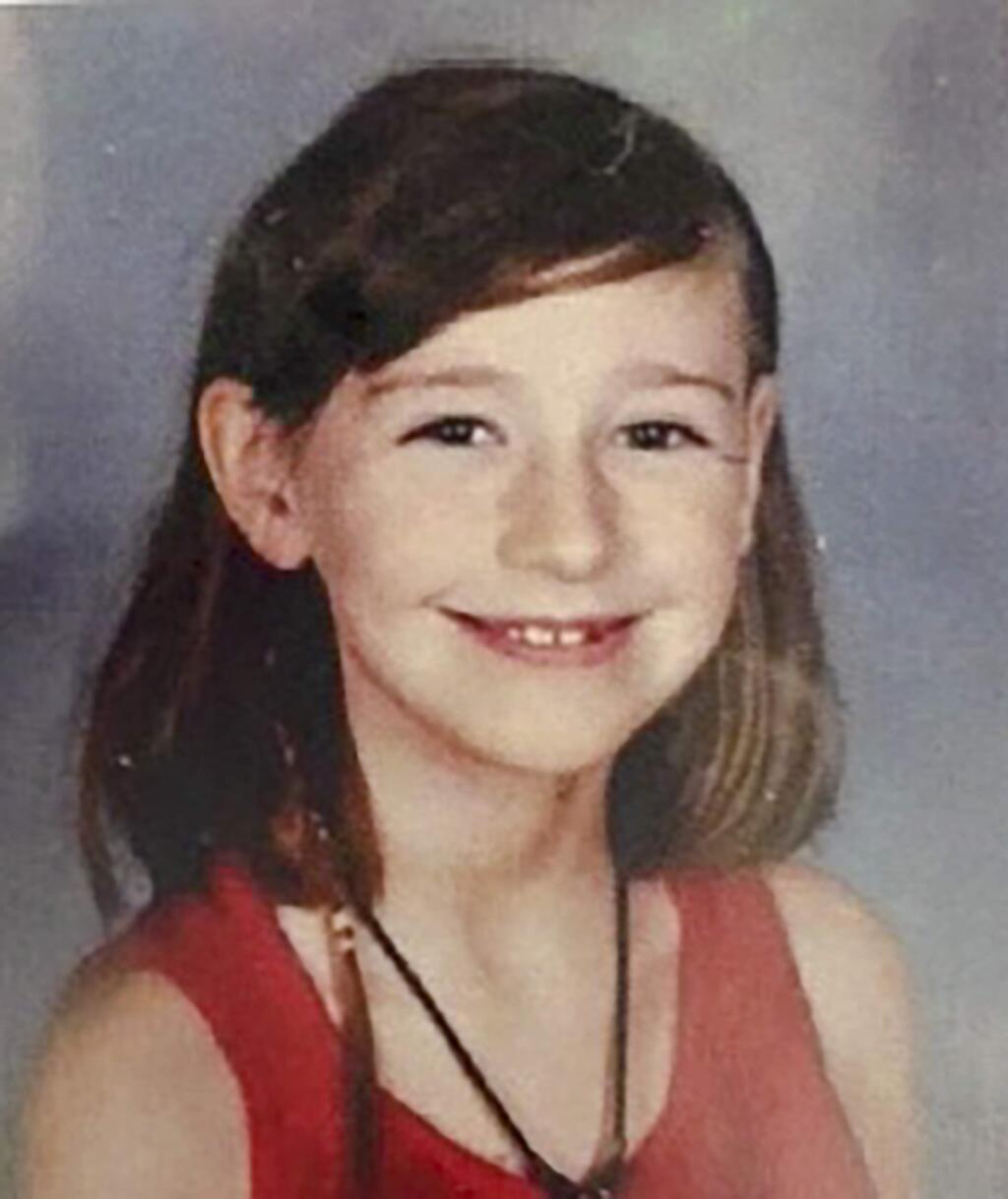 In this undated photo released by the Santa Cruz Police Department, shows missing Madyson 'Maddy' Middleton, from Santa Cruz, Calif. Madyson Middleton was last seen Sunday afternoon, July 26, 2015, riding a scooter outside the Tannery Arts Center in Santa Cruz, a beach town along the Northern California coast. (Santa Cruz Police Department via AP)