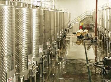 Fermentation tanks at The Ranch Winery in St. Helena. (The Ranch Winery)