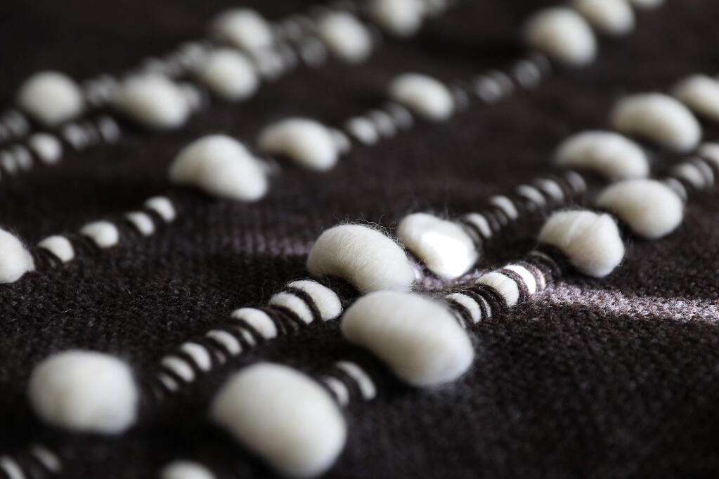 A TREKO blanket featuring pops of raw wool.(Christopher Chung/ The Press Democrat)