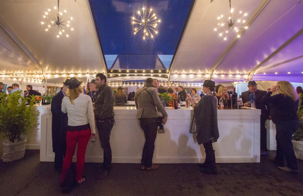 The wine tasting bar took center stage at the Frank & Ava Party on Friday night. (Photo by Robbi Pengelly/Index-Tribune)