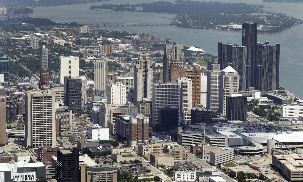 Detroit, Michigan: The capital of the industrial Midwest wins silver in top destinations to travel to in 2018. The previously worn down city has been reinvigorated with updated transportation, creative architecture and a strong art scene. (AP Photo/Paul Sancya, File)
