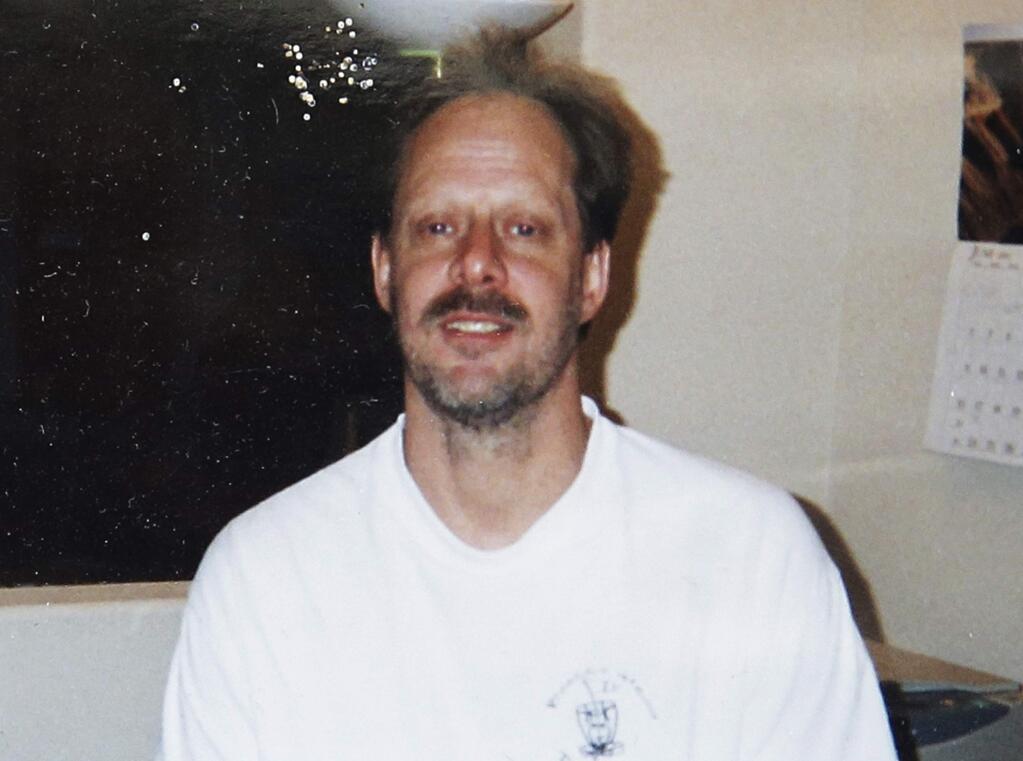 FILE - This undated photo provided by Eric Paddock shows his brother, Las Vegas gunman Stephen Paddock. On Sunday, Oct. 1, 2017, Stephen Paddock opened fire on the Route 91 Harvest festival killing dozens and wounding hundreds. Paddock left behind little clues about what led him to carry out the deadliest mass shooting in modern U.S. history. He killed 58 and wounded nearly 500 before killing himself. Paddock's brain is being sent to Stanford University for a months-long examination after a visual inspection during an autopsy found 'no abnormalities,' Las Vegas authorities said. Doctors will perform multiple forensic analyses, including an exam of the 64-year-old's brain tissue to find any neurological problems. (Courtesy of Eric Paddock via AP, File)