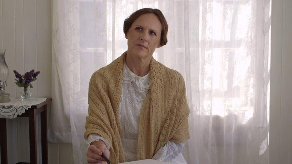 Molly Shannon plays a strong-willed, sardonic and enthusiastic Emily Dickinson in “Wild Nights with Emily.” (ZACHARY MARTIN/ GREENWICH ENTERTAINMENT)
