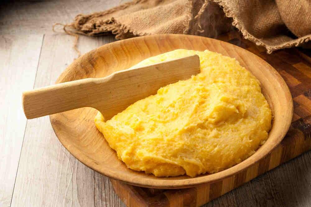 Traditionally an Italian dish, 'polenta' is a Latin term for 'crushed grain.'