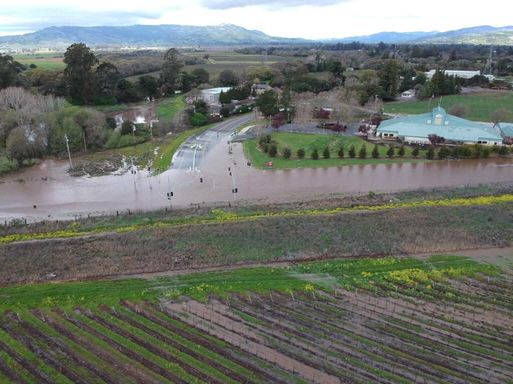 Drone footage of the flooding on March 22, 2018.