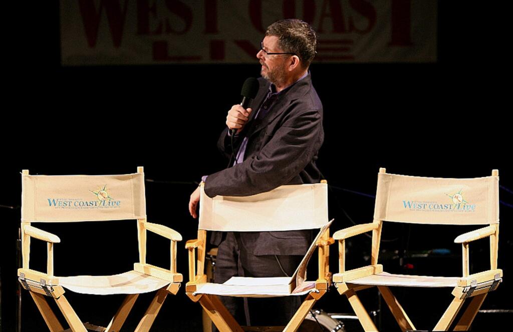 Sedge Thomson, the host of the popular Saturday morning radio variety show West Coast Live. West Coast live features world-renowned authors, musicians, comedians, scientists and other cultural figures who perform and are interviewed by Thomson. HO 2014