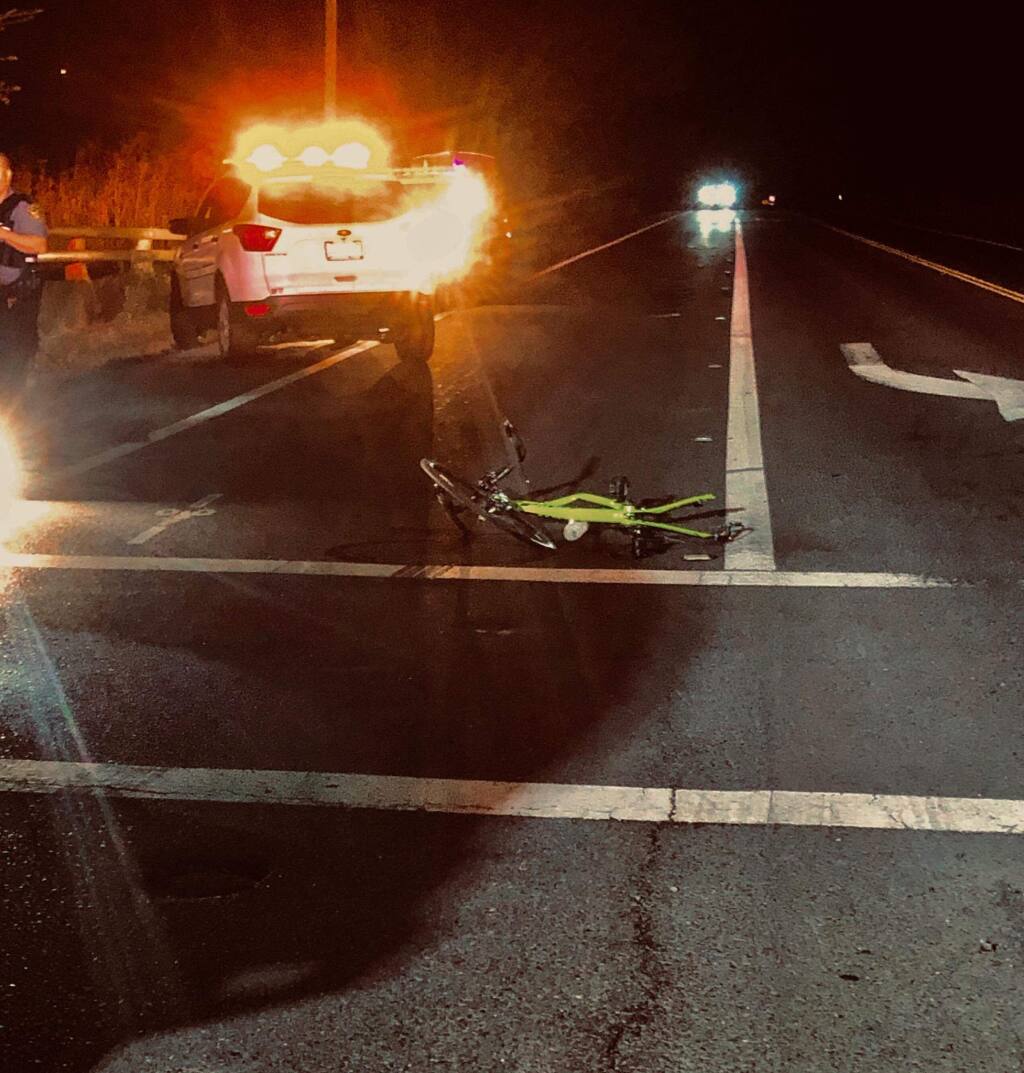 A Cotati man was seriously injured after being hit by a car on Petaluma Hill Road on Tuesday, Oct. 22, 2019. (RANCHO ADOBE FIRE DISTRICT)