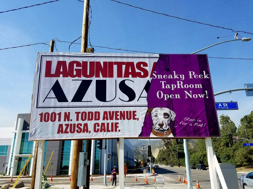 Lagunitas Brewing Co. of Petaluma recently opened its taproom in Azusa, where it is building its third brewery. The company, the ninth largest brewery in the United States, also has opened taprooms in Barcelona and Seattle. (Photo: Lagunitas Brewing Co.)