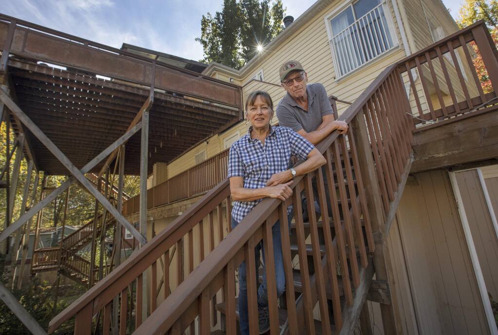 Landlords Clara Else and Kevin O'Connor rent their two Guerneville apartments to formerly homeless people and hope others will take advantage of Catholic Charities landlord incentive program to encourage property owners to rent rooms to homeless people. (photo by John Burgess/The Press Democrat)