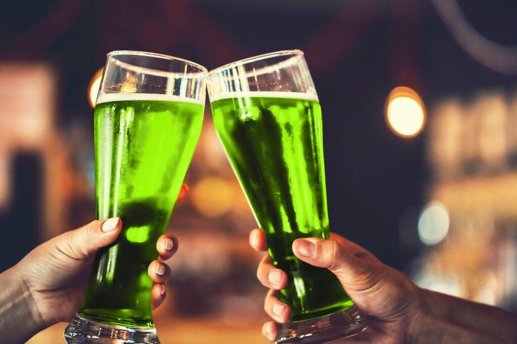 Get ready for some green beer. Is green wine also a thing?