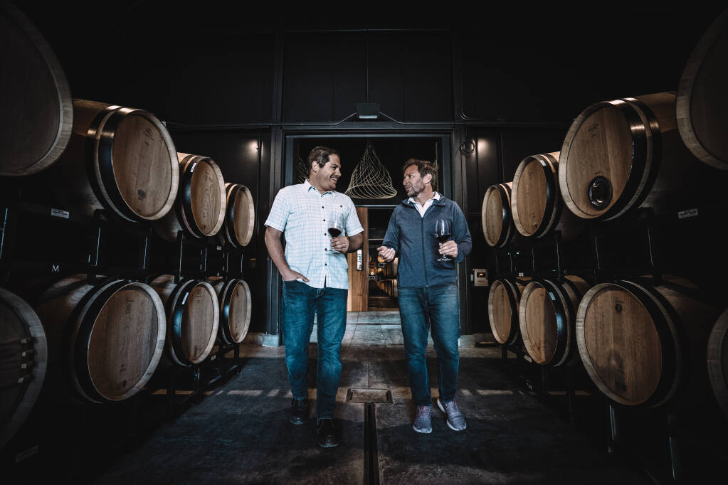 Maayan Koschitzky, left, and Philippe Melka of Atelier Melka started making wine for Gamble Family Vineyards on June 1. (courtesy of Gamble Family Vineyards)