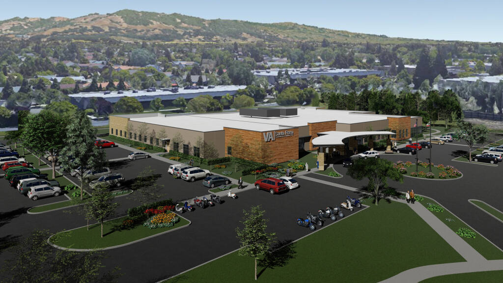 The new, 60,000 square foot single story VA clinic in Santa Rosa's Northpoint Business Park will offer additional services to complement those currently available from the existing VA clinic near the Sonoma County Airport. Groundbreaking is scheduled for August with completion scheduled for mid-2022. (courtesy of Lantz Boggio Architects and Interior Designers)