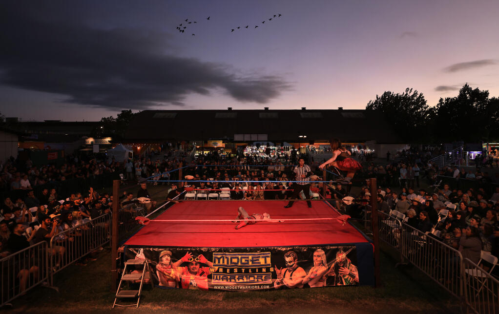 A dwarf wrestling show is again on the schedule for the Sonoma County Fair. (KENT PORTER / The Press Democrat, 2022)