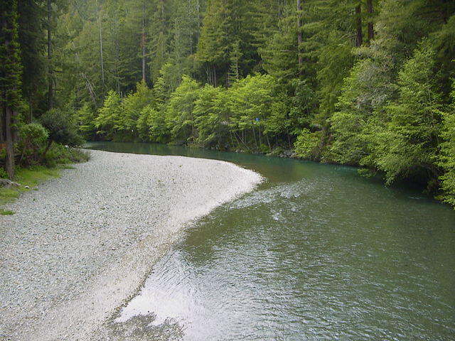 Austin Creek drains an enormous area north and east of Cazadero, with dozens of tributary creeks, many of which are potential spawning ground for salmon and steelhead trout. Photo courtesy United Stated Geology Survey.