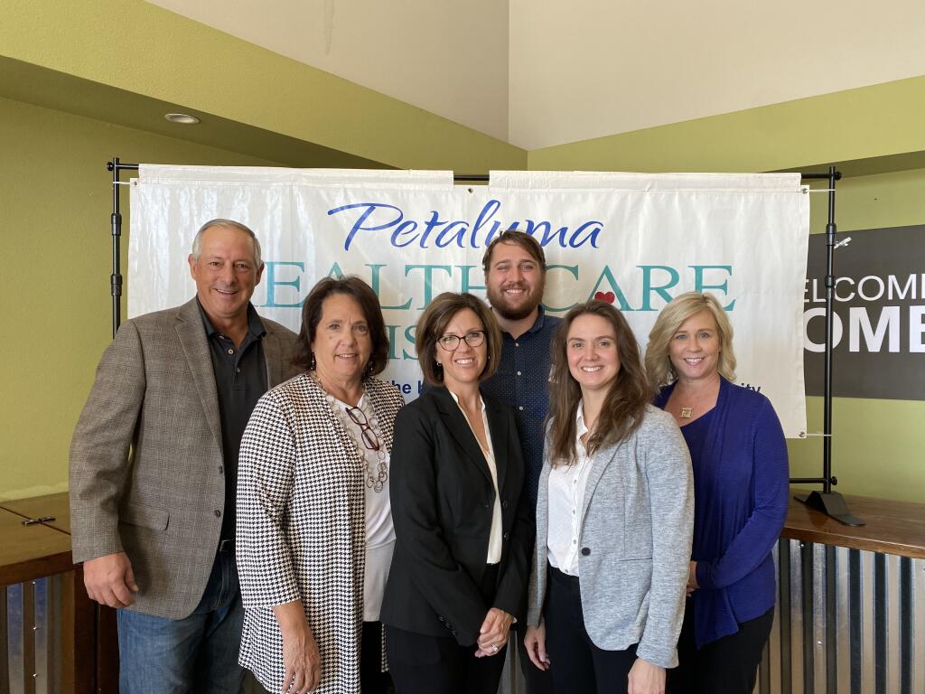 Blue Zones senior vice president Tony Buettner (left) and his team joined the Petaluma Health Care District to kick off an initiative to boost health and longevity. Photo taken Tuesday, May 17, 2022. (COURTESY OF STUDIO PR)
