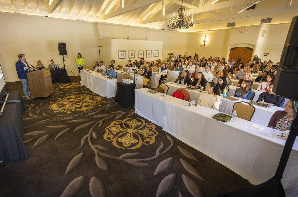 The Good Apple digtal media company holds its annual meeting at the Fairmont Sonoma Mission Inn & Spa on Oct. 4 , 2022. (John Burgess/The Press Democrat)