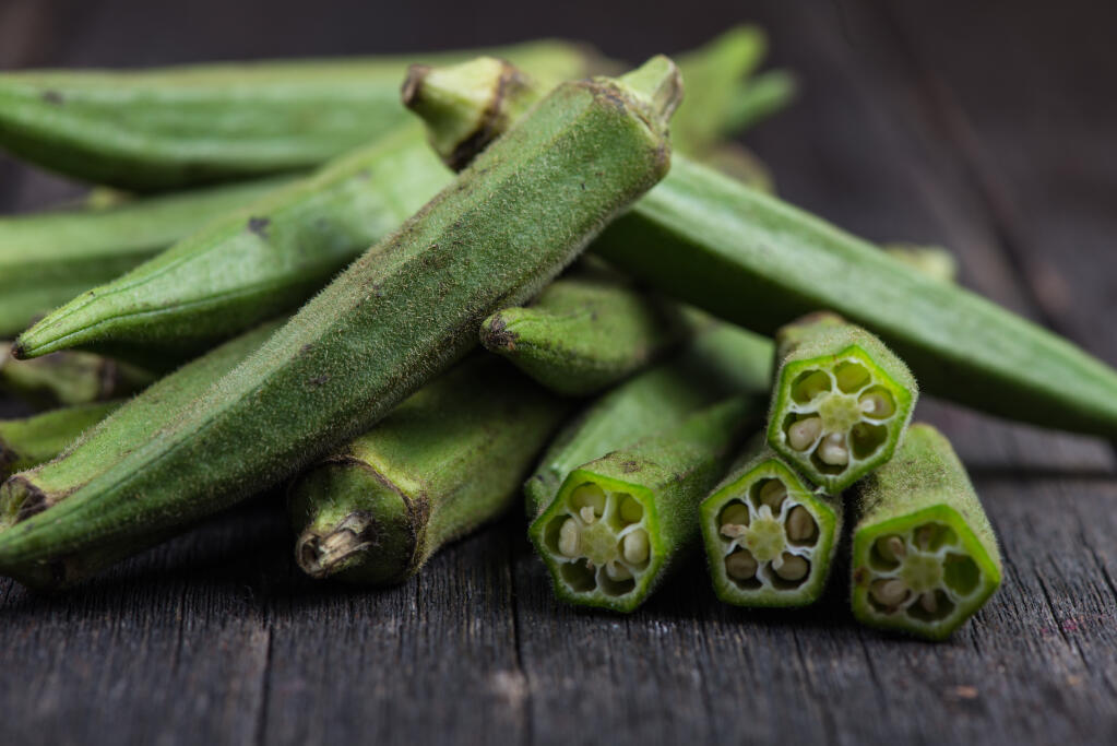 If you have never purchased okra, look for pods that are plump and free of blemishes. (marcin jucha / Shutterstock)