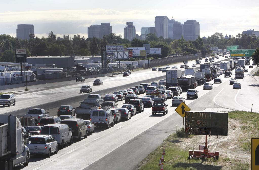 Vehicle emissions continue to increase in California even as overall greenhouse gas emissions have declined below 1990 levels. (RICH PEDRONCELLI / Associated Press, 2014)