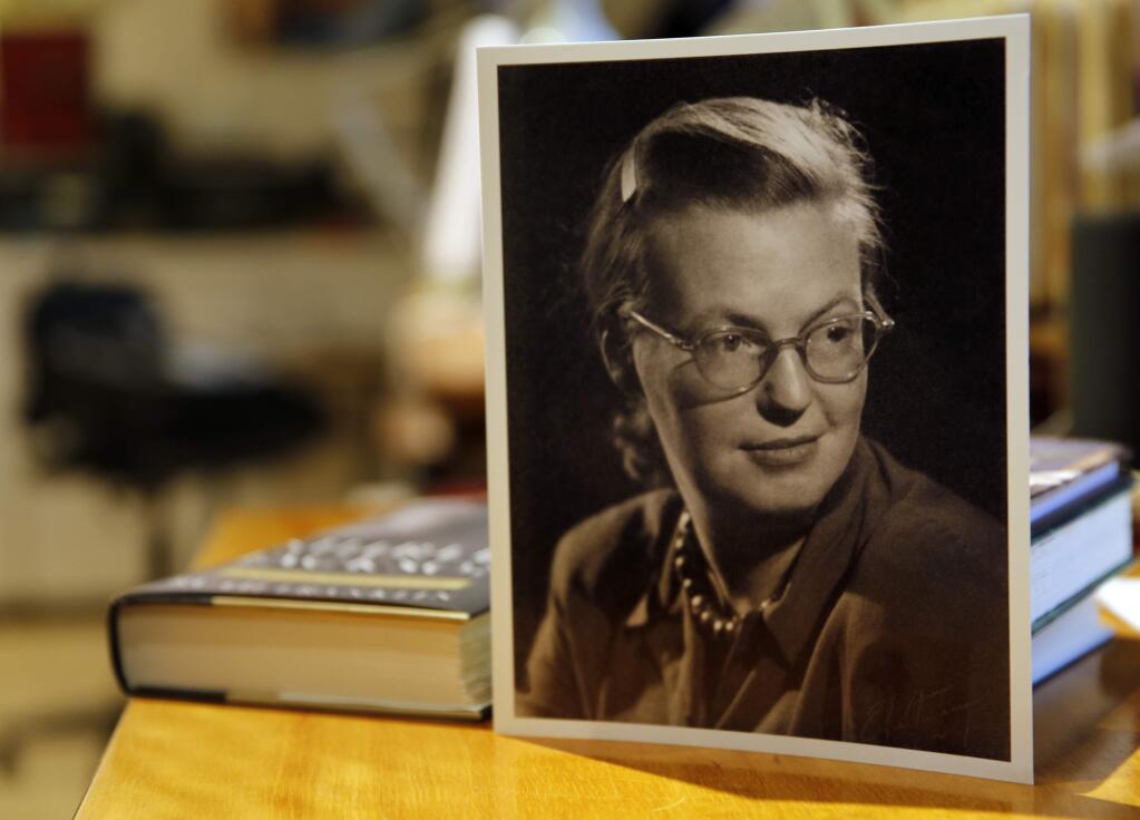 A 1950s era photo of the late author Shirley Jackson at the home of her son, Laurence Jackson Hyman, on Wednesday, Nov. 15, 2017, in Occidental, California. (Beth Schlanker / The Press Democrat)