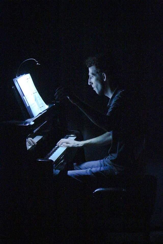 Lucas Sherman at the piano during a performance of 'Little Women: the Musical.' PHOTO BY ERIC CHAZANKIN