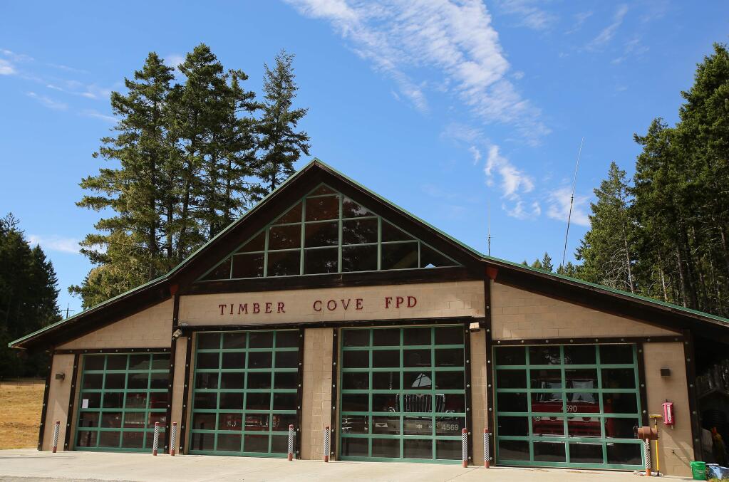 The Timber Cove Fire Protection District fire station on Seaview Road north of Cazadero. (Christopher Chung/ The Press Democrat)