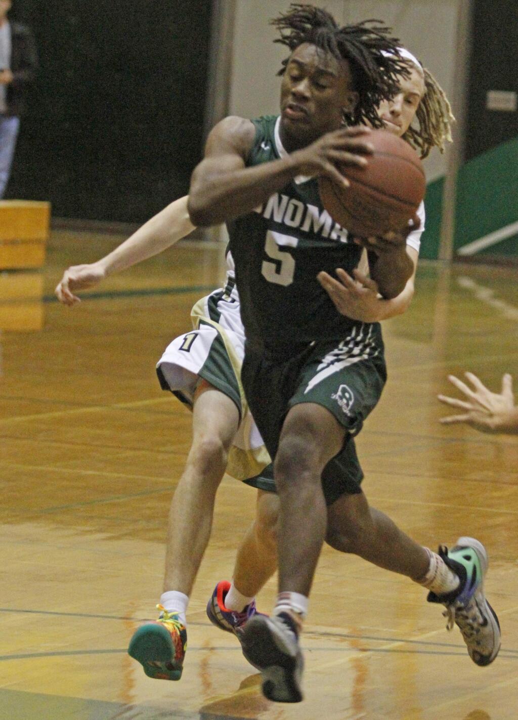 Bill Hoban/Index-TribuneSonoma's Jay taylor gets around an opponent during a recent game. Taylot and Luke Severson were named to the all-tournament team at last week's Dixon Ram Jam. The Dragons came in third in the tourney.