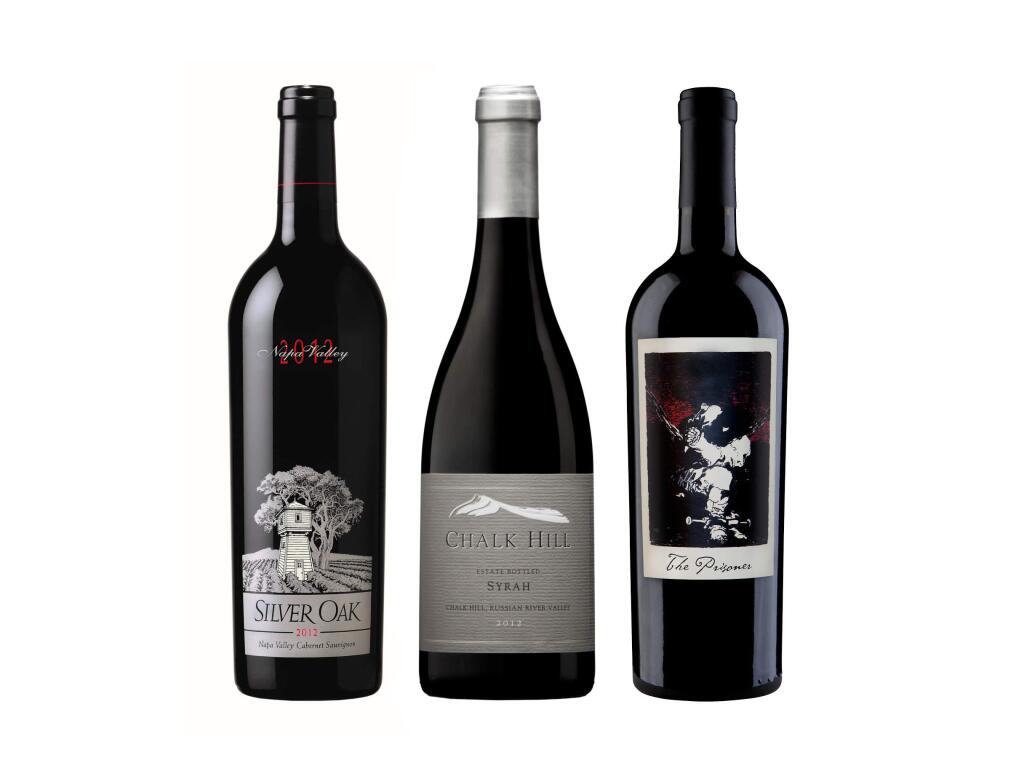 Silver Oak, The Prisoner and Chalk Hill and are wine bottle designs that, according to Nielsen research on consumer habits, get noticed over competitors on store shelves, hold attention longer and create distinctive impressions. (SILVER OAK CELLARS, FOLEY FAMILY WINES, THE PRISONER WINE CO.)