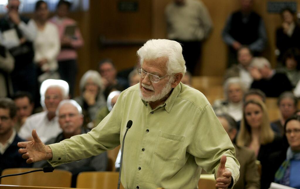 Bill Kortum speaks to the Board of Supervisors in the chamber where he once served as a member of the board. (KENT PORTER/ PD FILE, 2009)