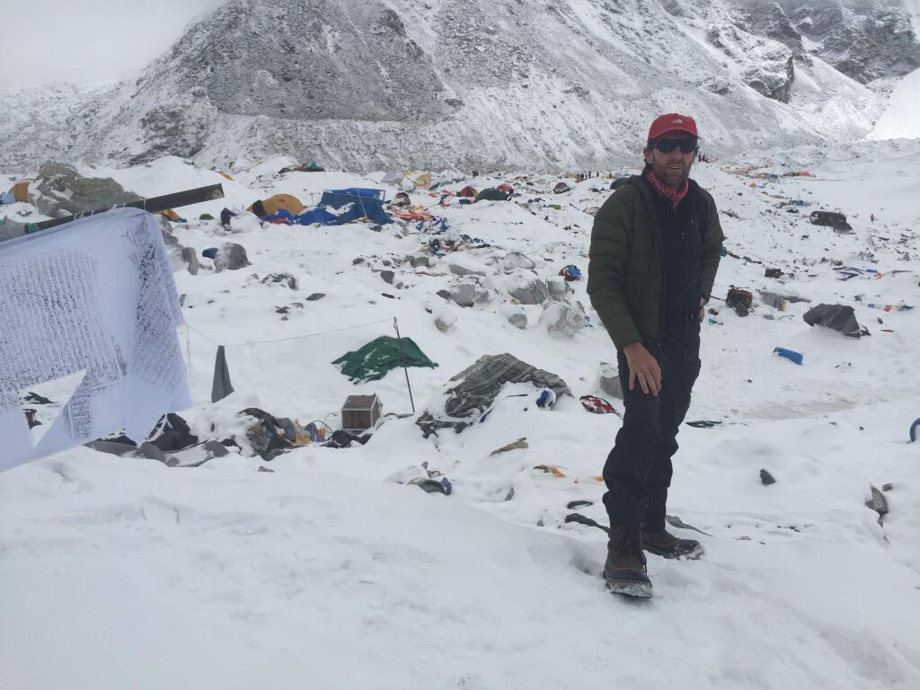 Jon Reiter, now back at his home in Kenwood shares his harrowing tale of what it was like to be survive the earthquake and avalanche at base camp on Mt Everest and tending to the dead and dying.
