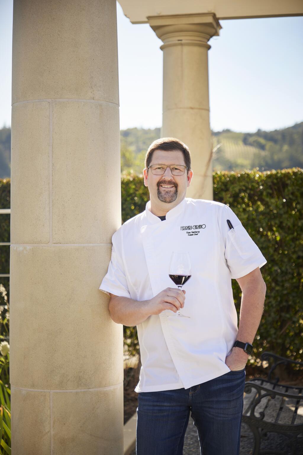 Tim Vallery has been named estate chef at Ferrari-Carano Vineyards and Winery in Santa Rosa. (Sara Sanger photo, March 9, 2022)