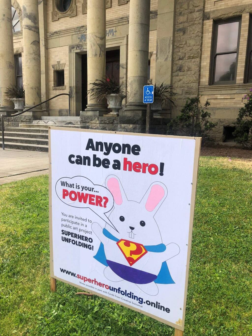 SUPER BUNNY: It's not just birds. Madison's cartoon characters include this crusader rabbit.