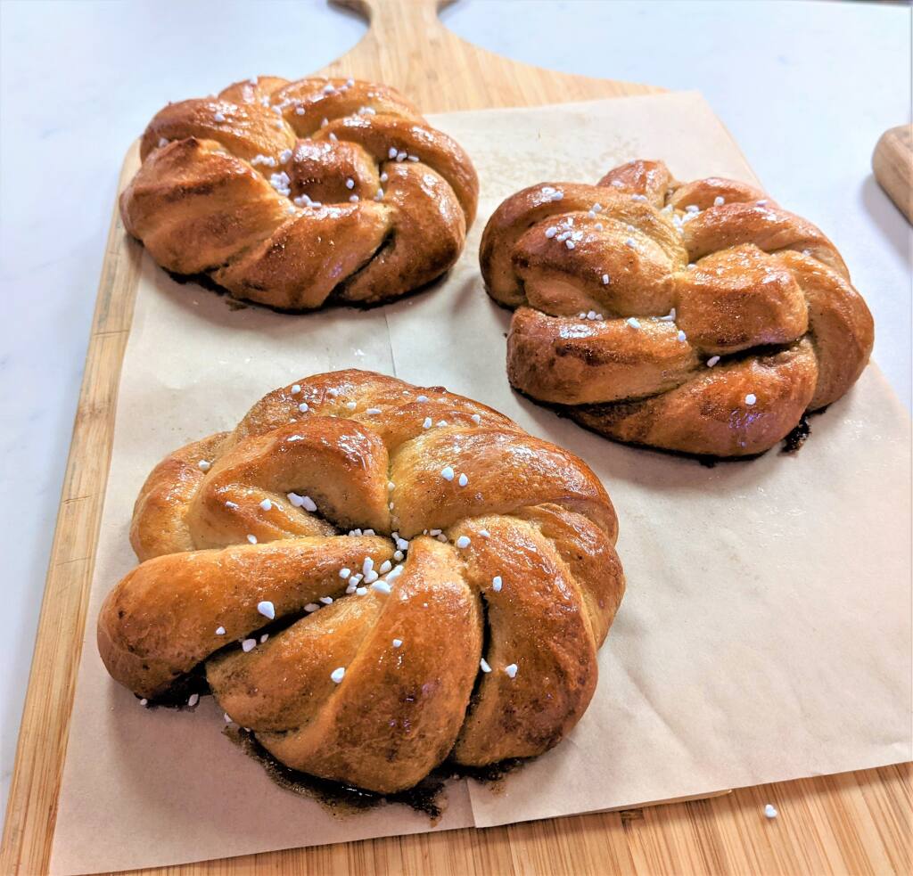 Perfect cardamom buns displayed recently at Stellina Pronto in downtown Petaluma. (HOUSTON PORTER/FOR THE ARGUS-COURIER)