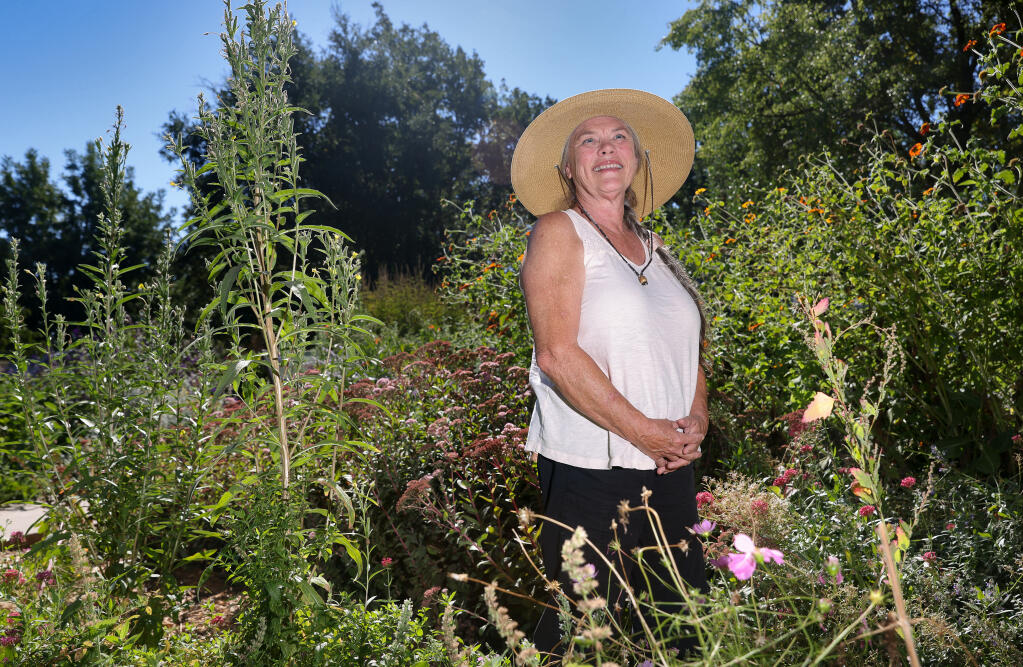 Frederique Lavoipierre wrote the book “Garden Allies", about birds, insects and other animals that are beneficial to gardens. (Christopher Chung/ The Press Democrat)