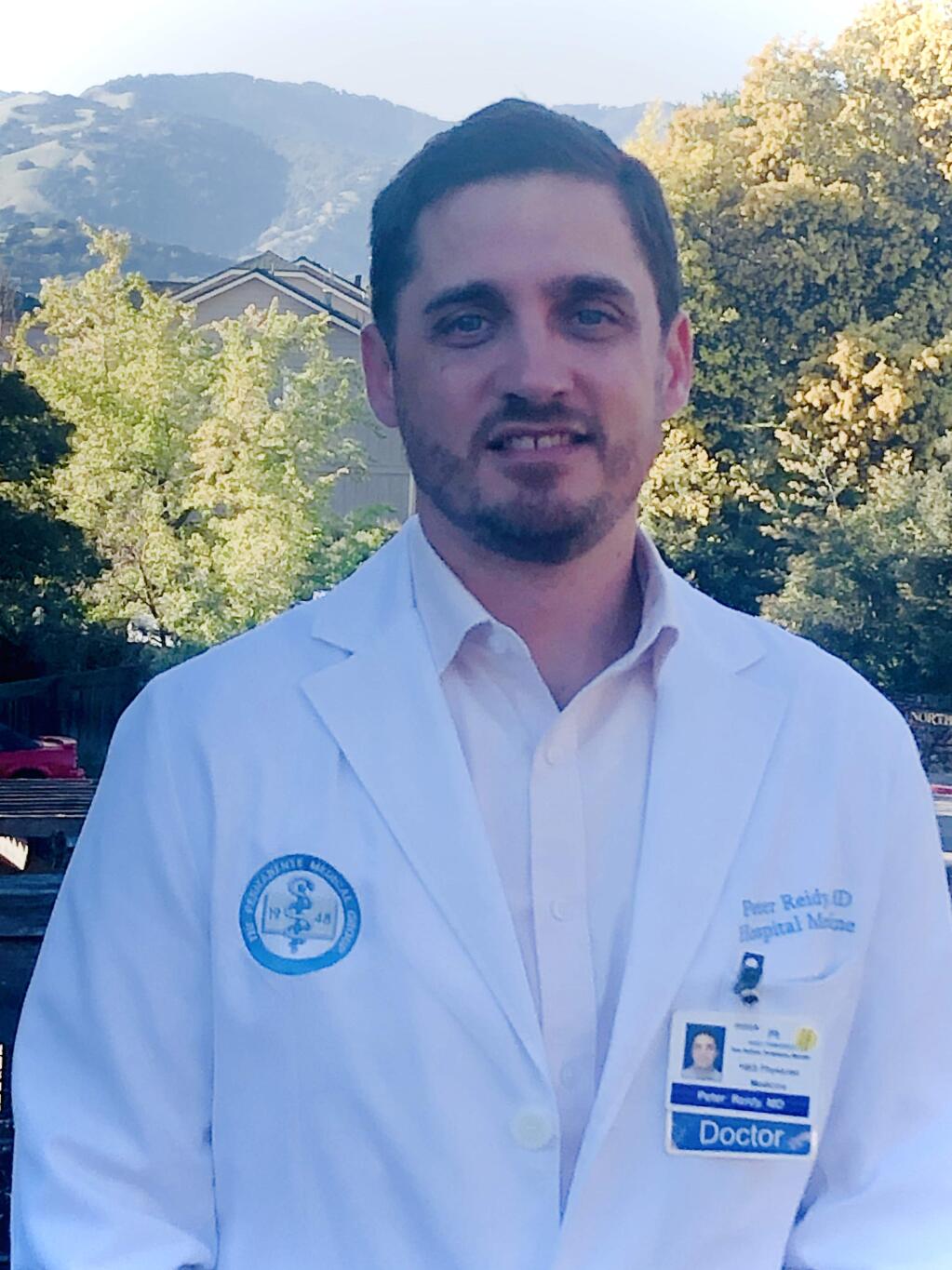Peter Reidy, M.D., 39, chief of skilled nursing facility medicine, Kaiser Permanente San Rafael Medical Center, is a 2020 Forty Under 40 winner. (courtesy photo)