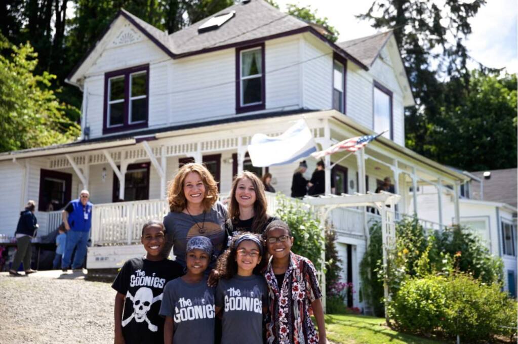 FILE - This June 2014, file photo shows some of the Hart family at the annual celebration of 'The Goonies' movie in Astoria, Ore. The SUV carrying their large family from Washington state accelerated straight off a scenic California cliff and authorities said the deadly wreck may have been intentional. (Thomas Boyd/The Oregonian via AP, File)