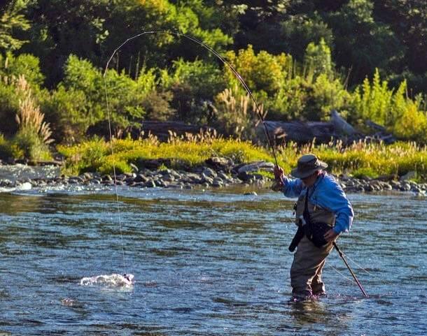 Fishing in splendid isolation is not only a wonderful way to spend time; it is also a healthy way to avoid crowds. “I've spent thousands of hours wading in rivers like this, with only a fishing companion or two for company.“ says the Meandering Angler. (Photo by Miguel Sarah)