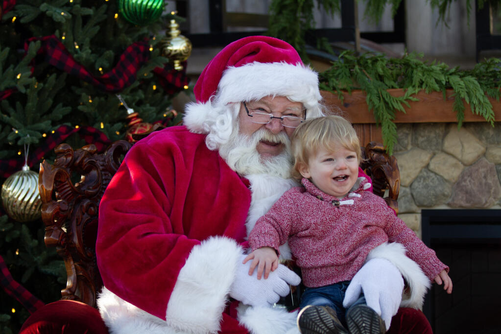 Photo ops will be available when Santa Claus comes to Larson’s Family Winery in Sonoma on Saturday, Dec. 3 and Sunday, Dec. 4.