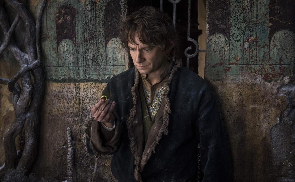 In this image released by Warner Bros. Pictures, Martin Freeman appears in a scene from 'The Hobbit: The Battle of the Five Armies.' (AP Photo/Warner Bros. Pictures, Mark Pokorny)